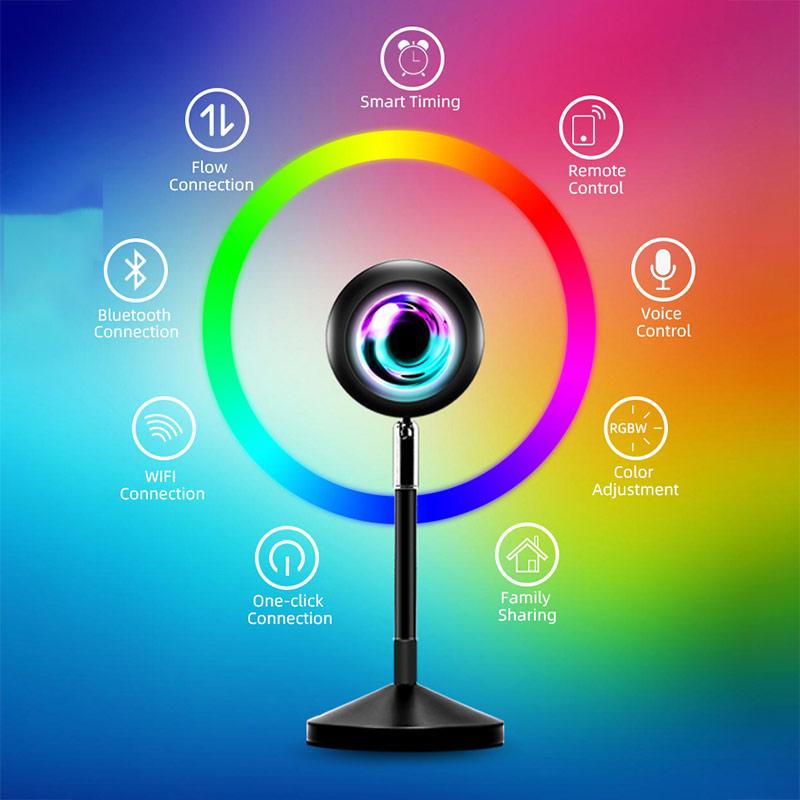 Puloux Smart UFO Sunset Lamp App Control DIY Colors Projection LED Light