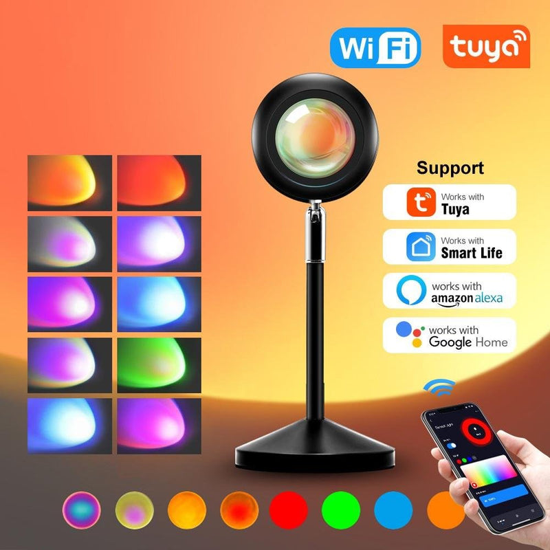 Puloux Smart UFO Sunset Lamp App Control DIY Colors Projection LED Light