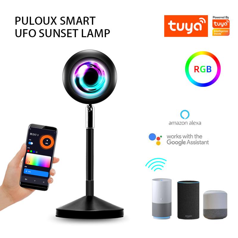 Puloux Smart UFO Sunset Lamp App Control DIY Colors Projection LED Light