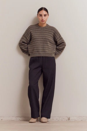 Striped Drop Shoulder Sweater - Harper James