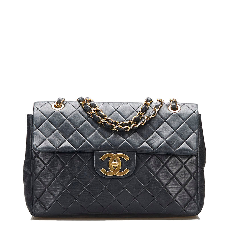 Chanel matelasse leather single flap bag SPLISH