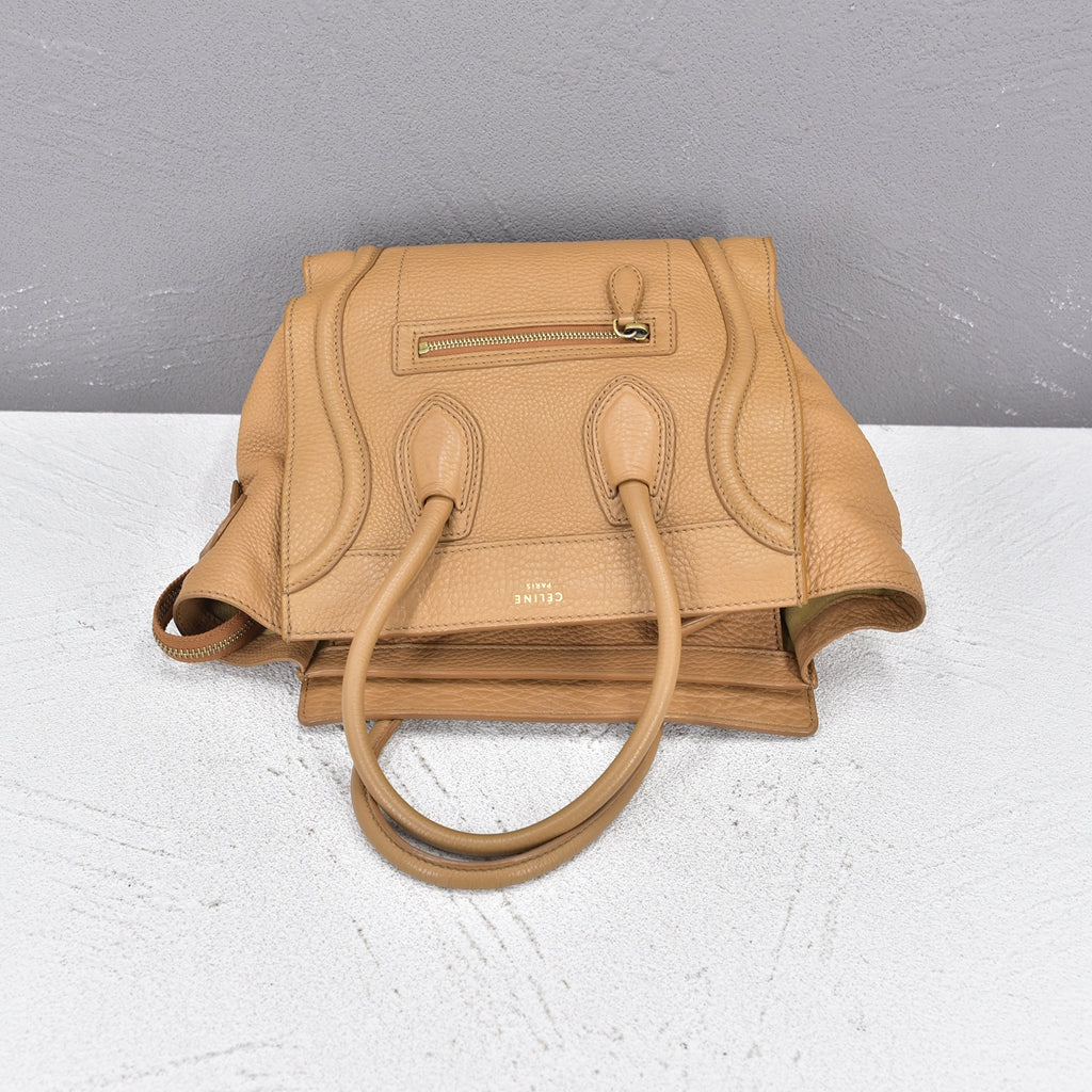 maternal Leonardoda Trolley Celine leather luggage total bag calfskin beige - SPLISH