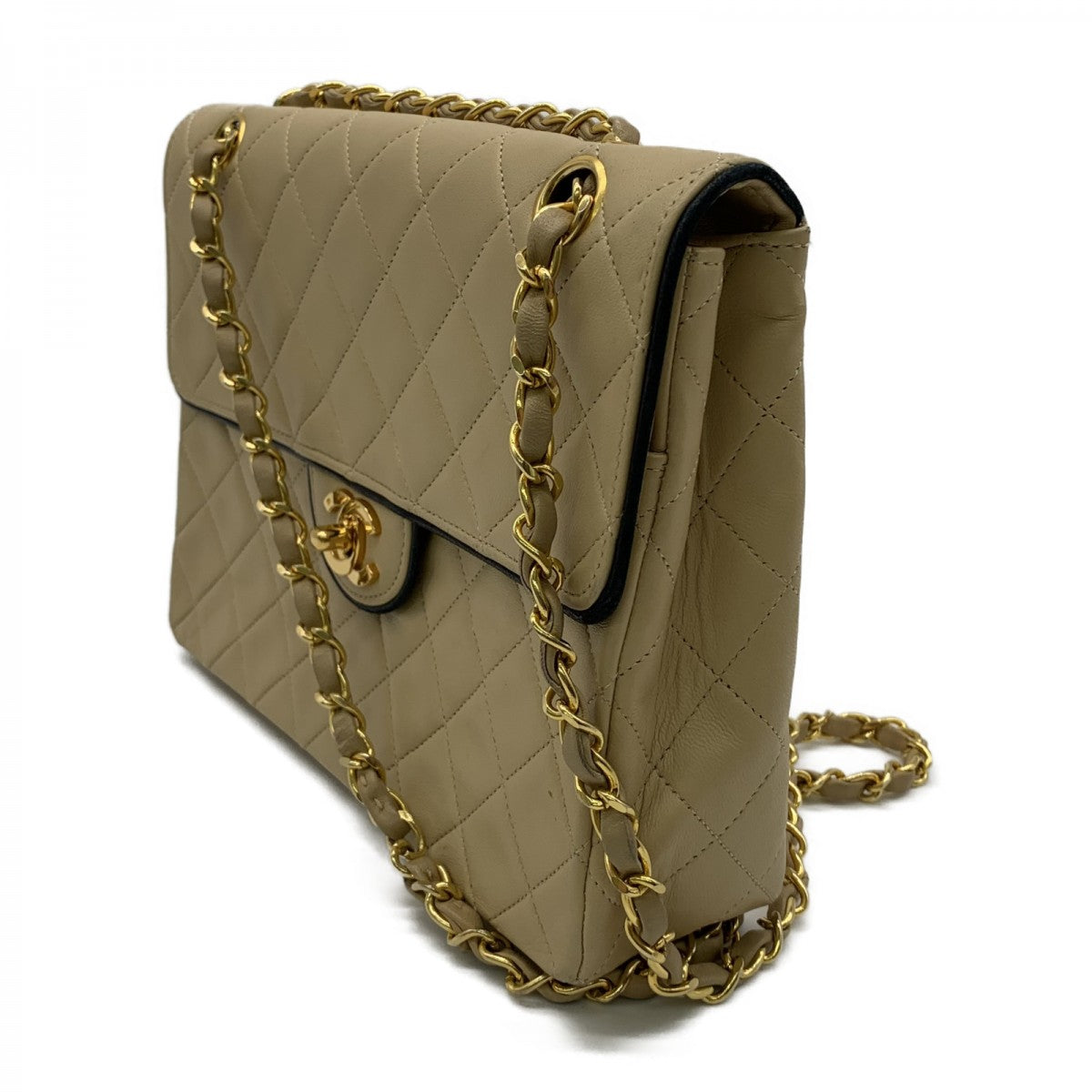 cc quilted leather single flap SPLISH