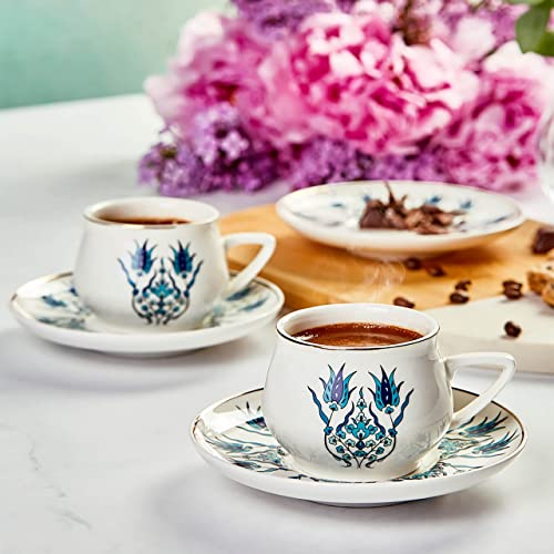 6x Porcelain Espresso Cups and Saucers Set Turkish Coffee Cup -  Finland