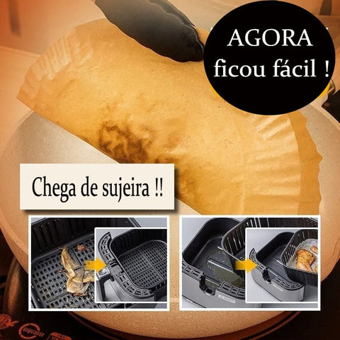 Papel Descartável para fritadeira Air Fryer Paper Limp - MauroArts-Imports