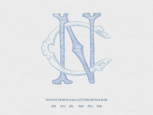 AQ 2 Letter Monogram Digital Download - Wedding Monogram SVG, Personal Logo,  Wedding Logo for Wedding Invitations – The Wedding Crest Lab