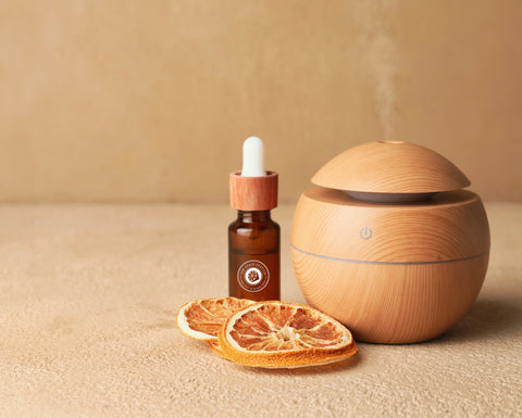 Sweet Orange essential oil can be diffused to promote wellbeing 