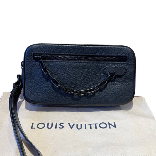 Louis Vuitton, Bags, Louis Vuitton Bag Taurillon Monogram Mens Virgil  Abloh Pochette Noir M6746 Bla