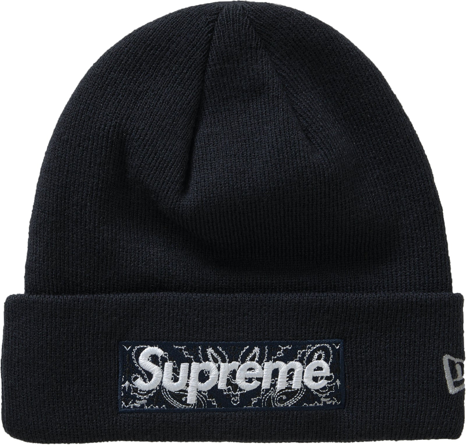 Supreme New Era Box Logo Beanie Navy - Candy Shop