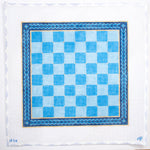 Blue Medallion Checkerboard