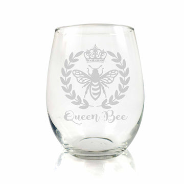 Queen Bee Birthday Personalized Custom Embellished Wine 