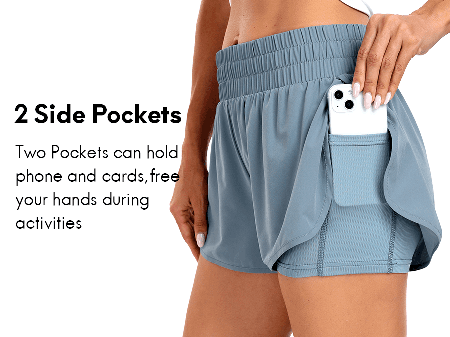 High-Waisted Running Shorts With Pocket