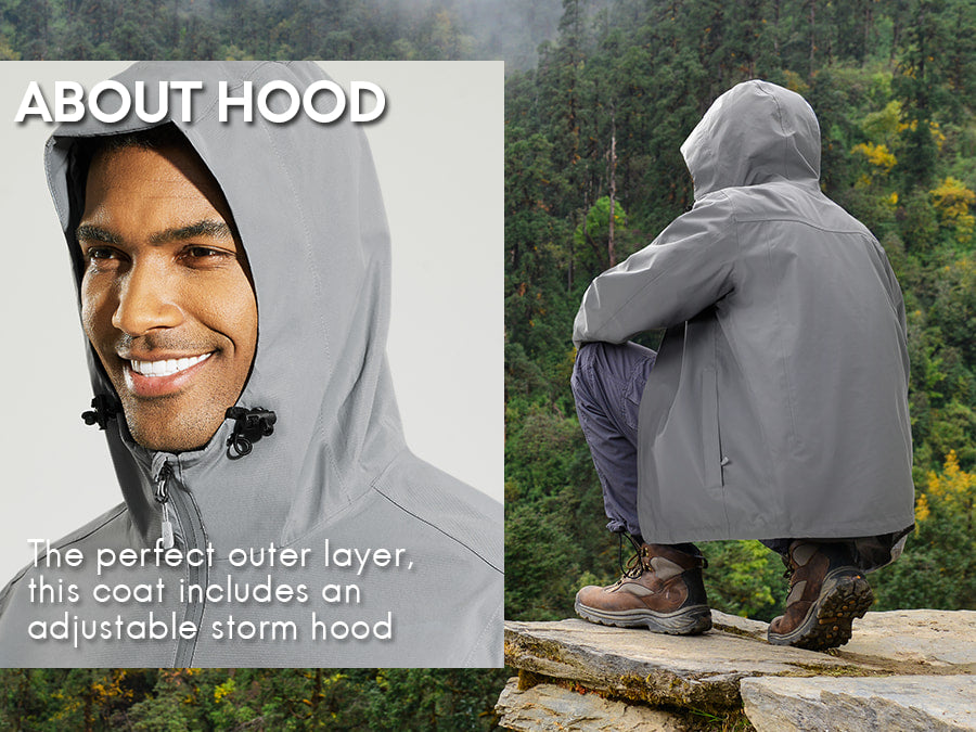 Men’s Waterproof Hooded Rain Jacket