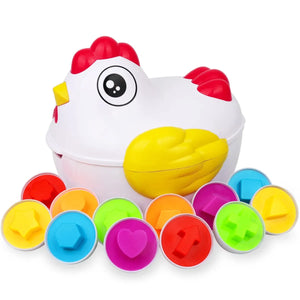 12 Matching Eggs Easter Colors Shapes Sorter Learning Educational Toy for Kids - Mecco Shop