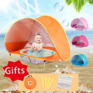 UV Protection Baby Beach Tent with Portable Shade Pool - Mecco Shop