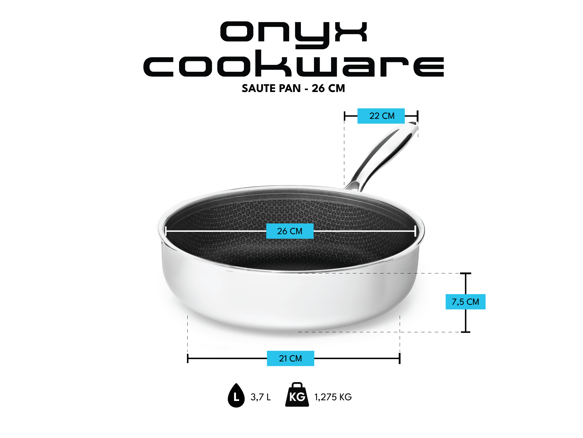 SAUTE PAN 26CM – ONYXCOOKWARE EU