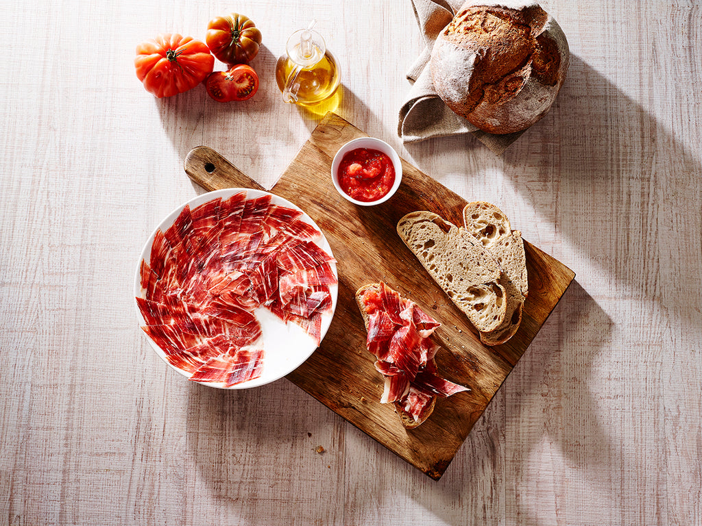 oil bread and benefits of Iberian ham