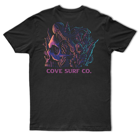 Cove Cut Out Tee, Women's Black Workout Tee