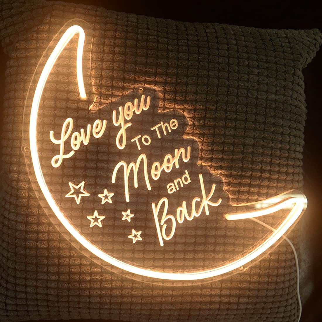 to the moon neon sign