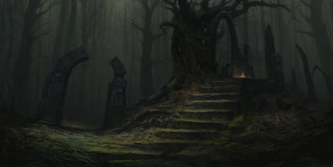 tree artem demura dark forest aesthetics