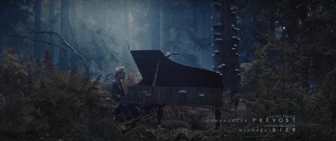 black spot piano scene in the forest zone blanche goth cottagecore