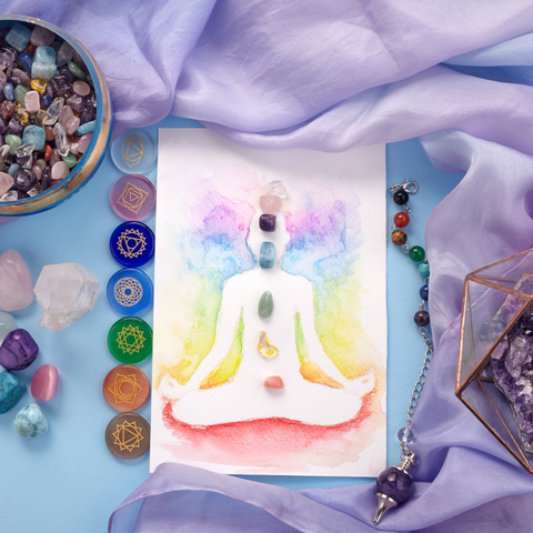 Cyrstal healing chakra grid