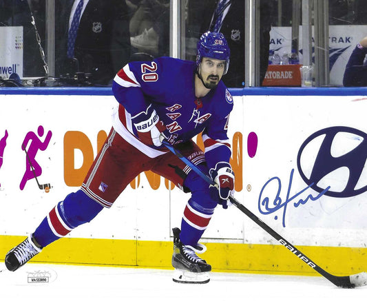 Mika Zibanejad New York Rangers Signed Sniper 8x10 Photo