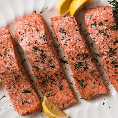 poached salmon