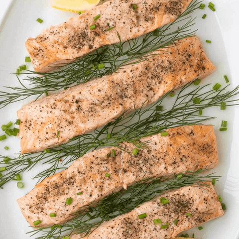 steamed salmon
