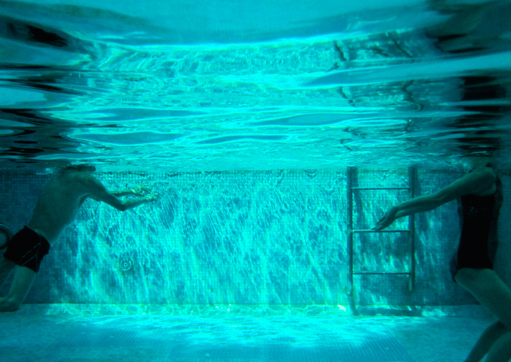 Under the swimming pool