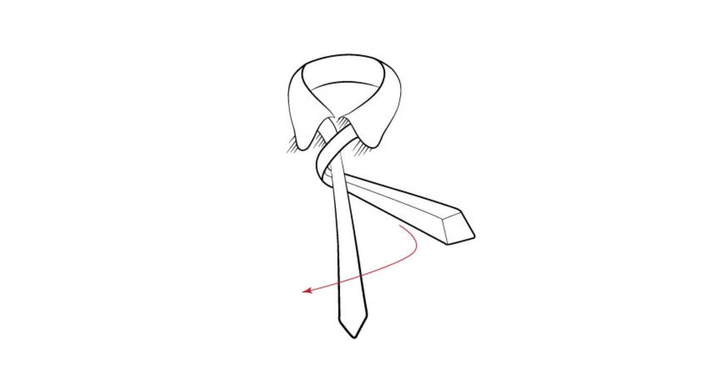 Wie man einen einfachen Krawattenknoten bindet Schritt 2 