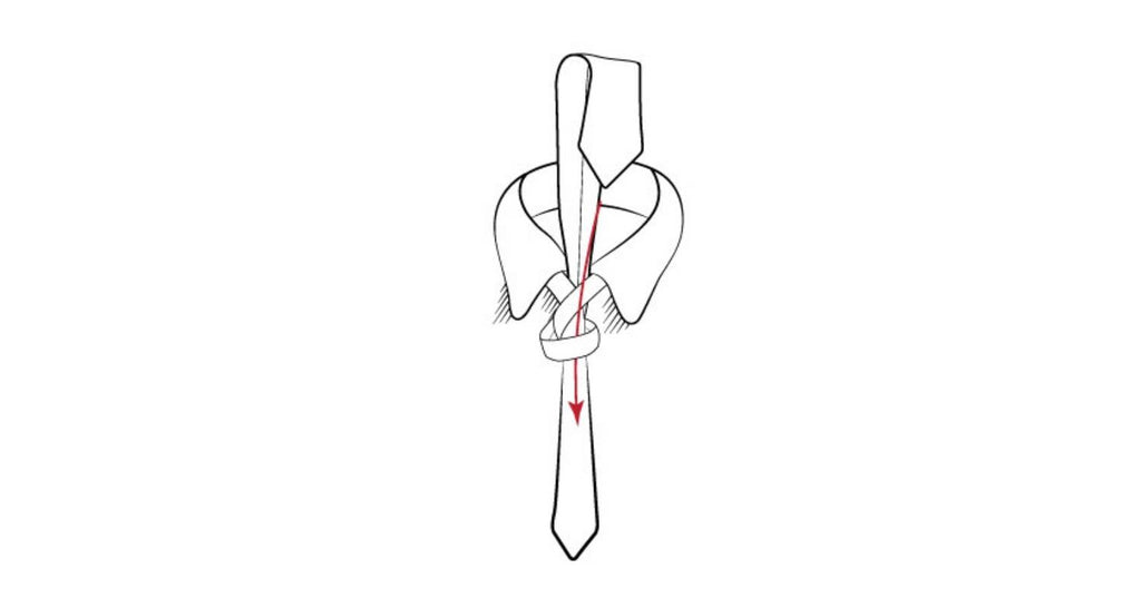 Wie man einen einfachen Krawattenknoten bindet Schritt 4