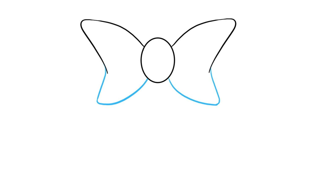 Eine Schmetterlingsschleife zeichnen Schritt 4: Flügelstrumpf