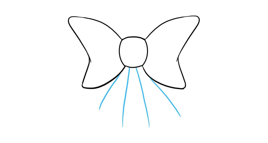 Eine Fliege zeichnen Schritt 7: Bänder-Linie