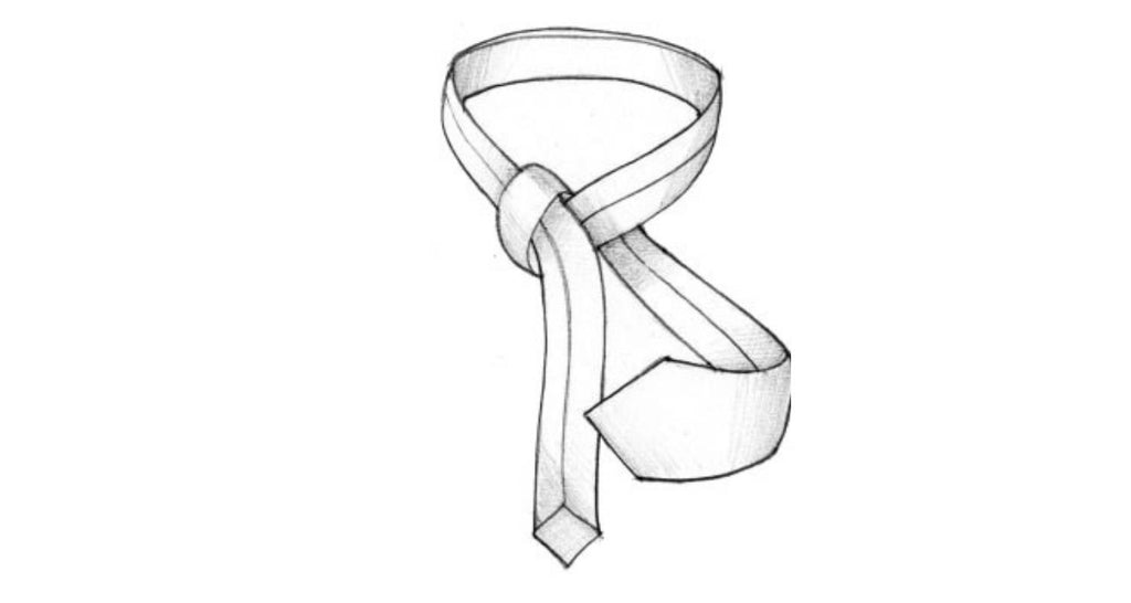 Nickys Krawattenknoten binden Schritt 4