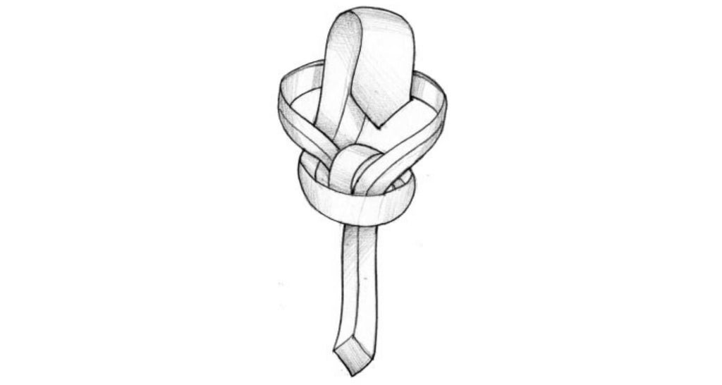 Nickys Krawattenknoten binden Schritt 6