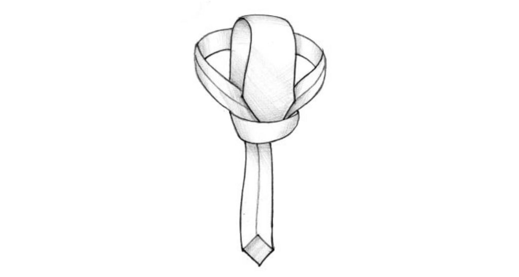 Nickys Krawattenknoten binden Schritt 7
