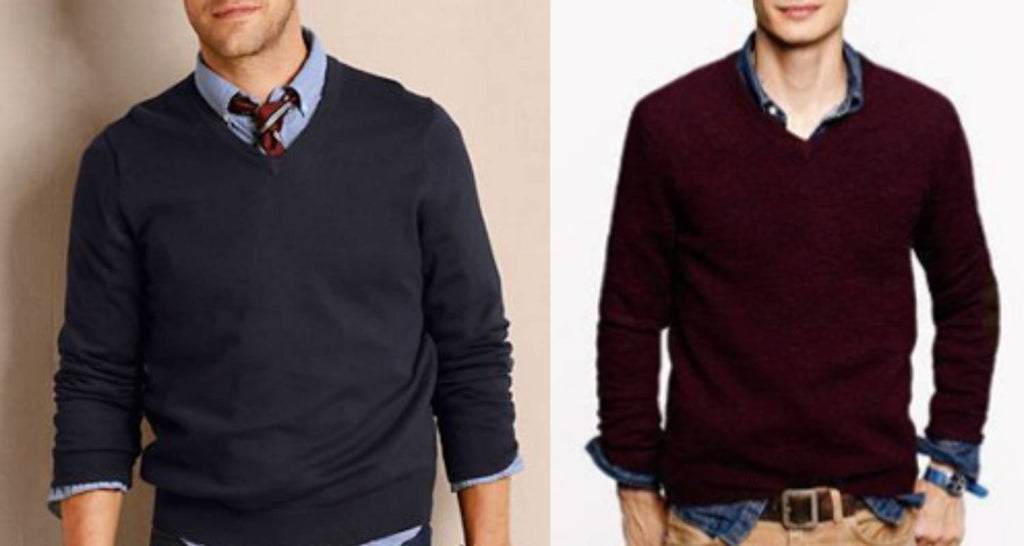 Die Farben Ihres Hemdes und Ihres Pullovers kombinieren