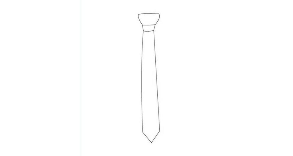 Vierter Schritt: Schmale Krawatte