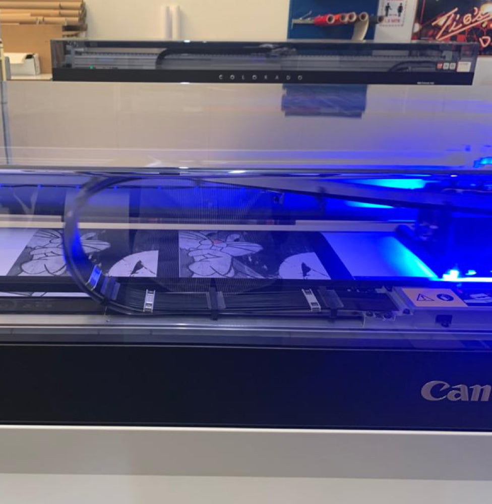 limited edition print being printed inside a high resolution printer