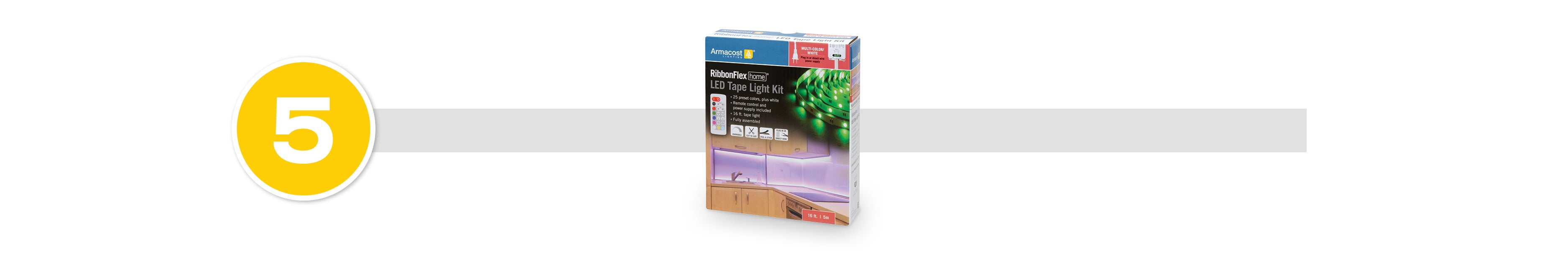Hardwire RibbonFlex Home RGB+ W LED Strip Light Kit