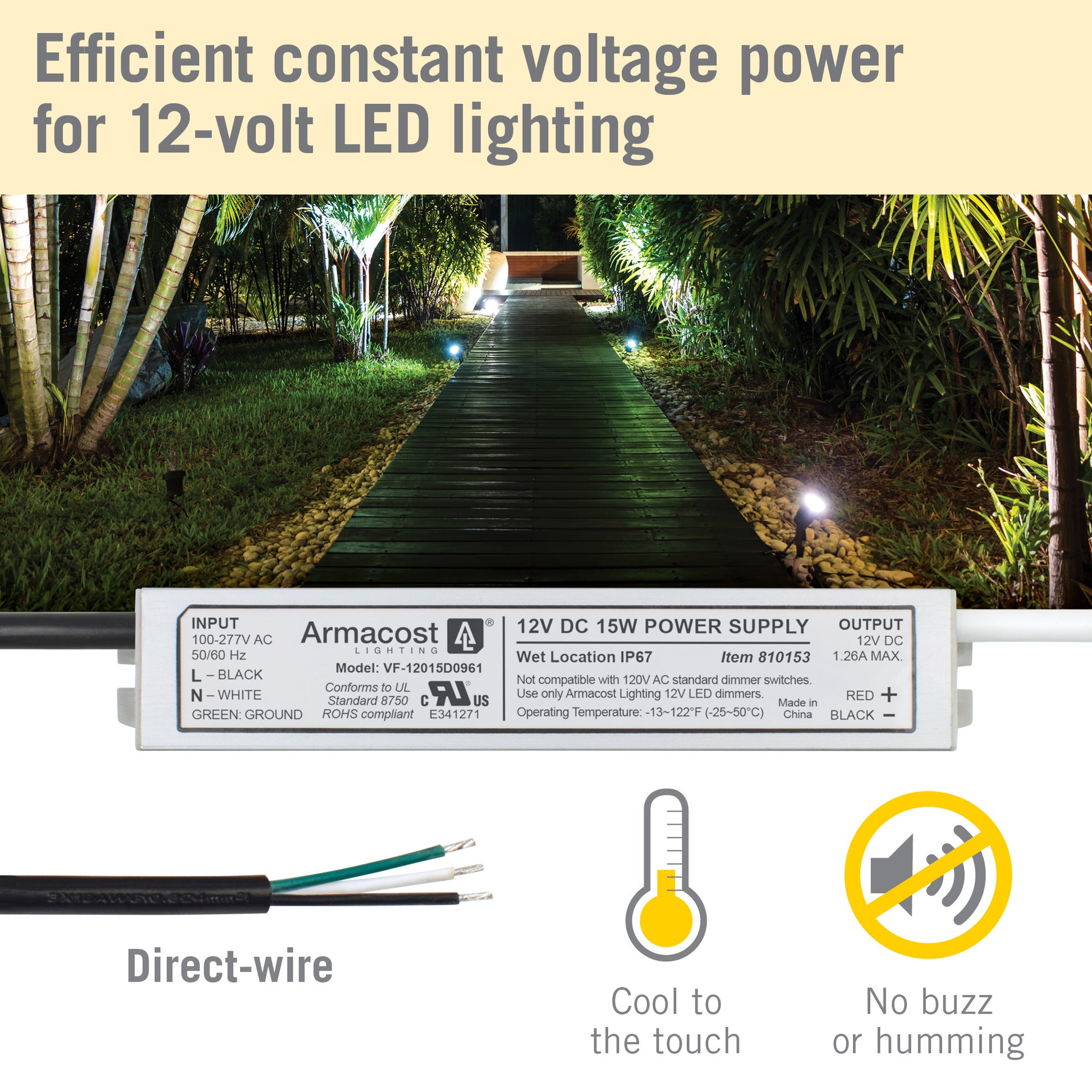 Armacost Lighting Low Voltage 10-Watt Black Integrated LED RGB Custom Color Landscape Light