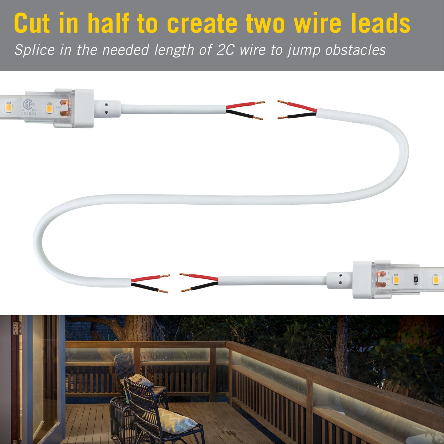 2c Outdoor Led Tape To Tape Connector Armacost Lighting 