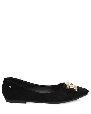 Louis Vuitton Ballerina Flats Black Pinky Swear Suede