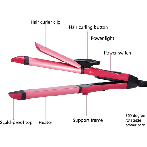 Nova 2 In 1 Hair Straightener And Hair Curler