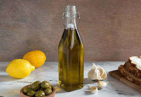 olive oil , garlic and lemon