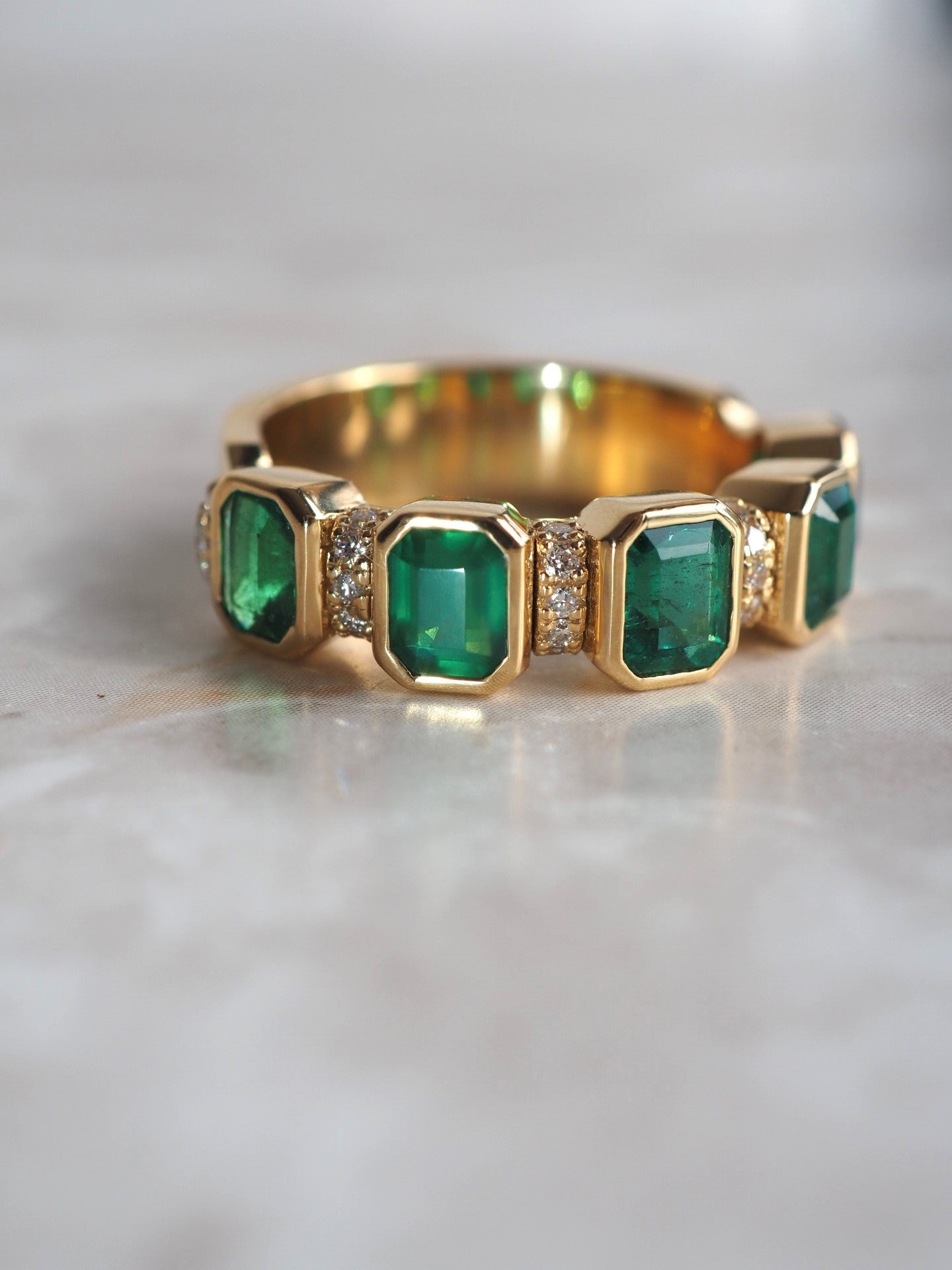 Emerald engagement ring 