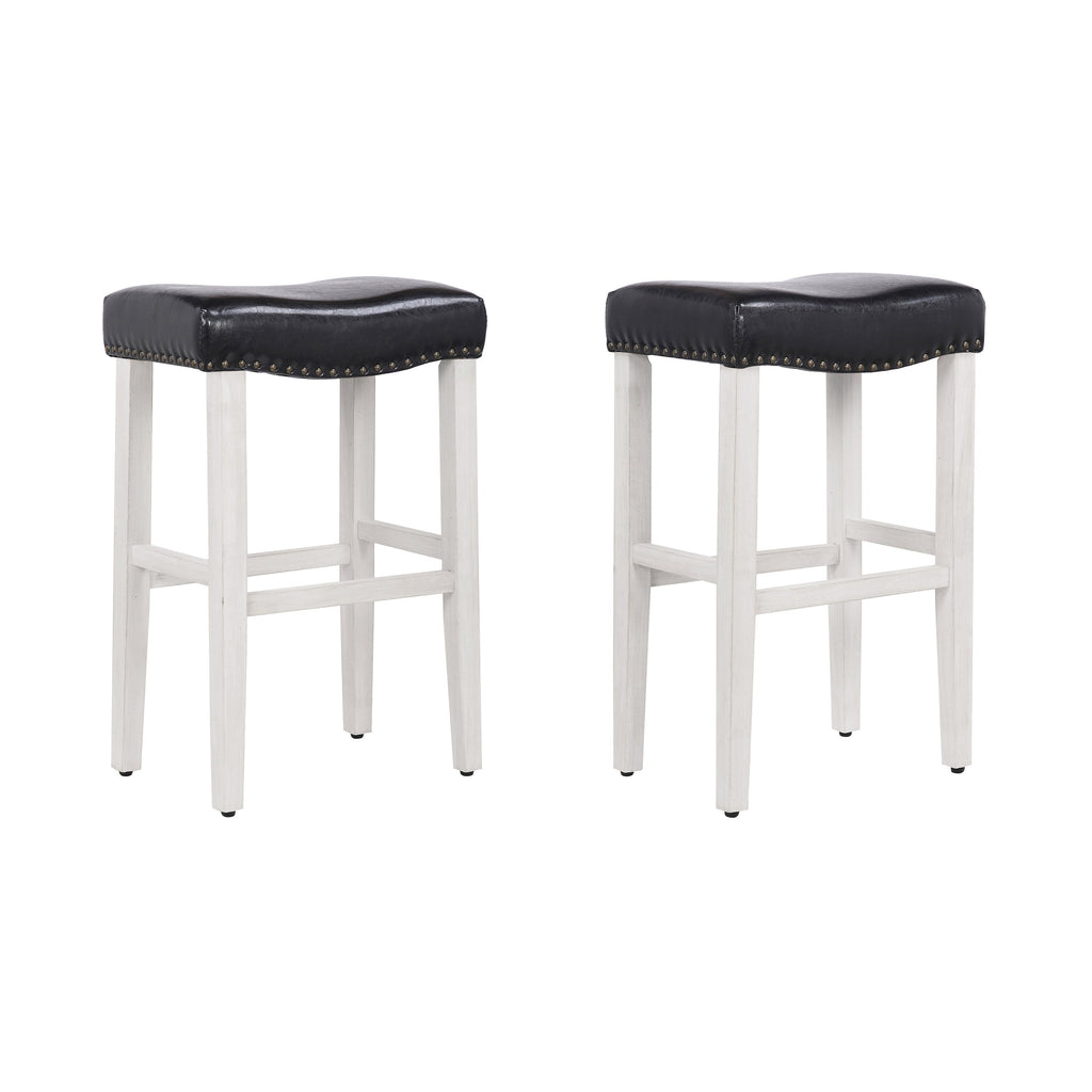 Henley 29 Inch Saddle Bar Stool Set Of 2 Big Time Home