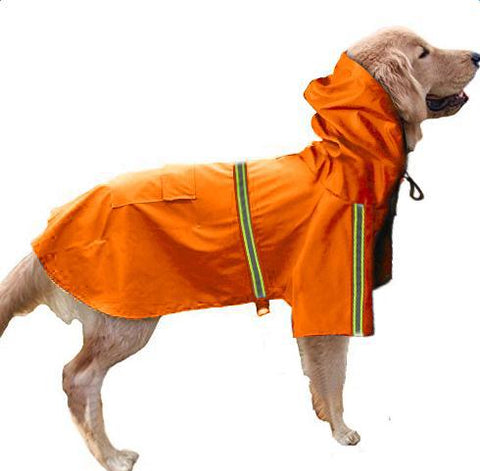 dog rain coat with reflective strip