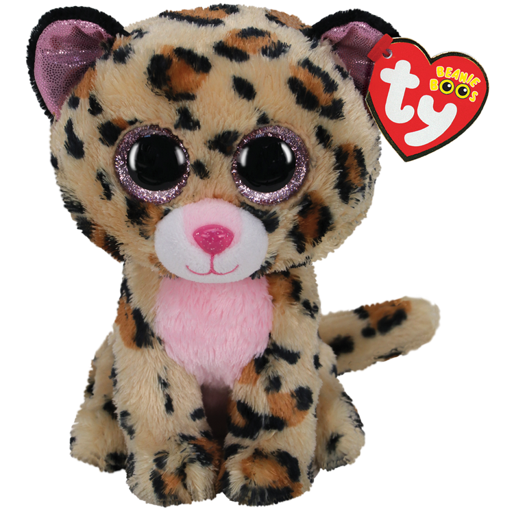 beanie boos pink leopard